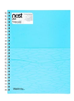 Foldermate Nest Plus A4 Blue Spiral 3 Subject Lined Notebook with Dividers & Pocket 