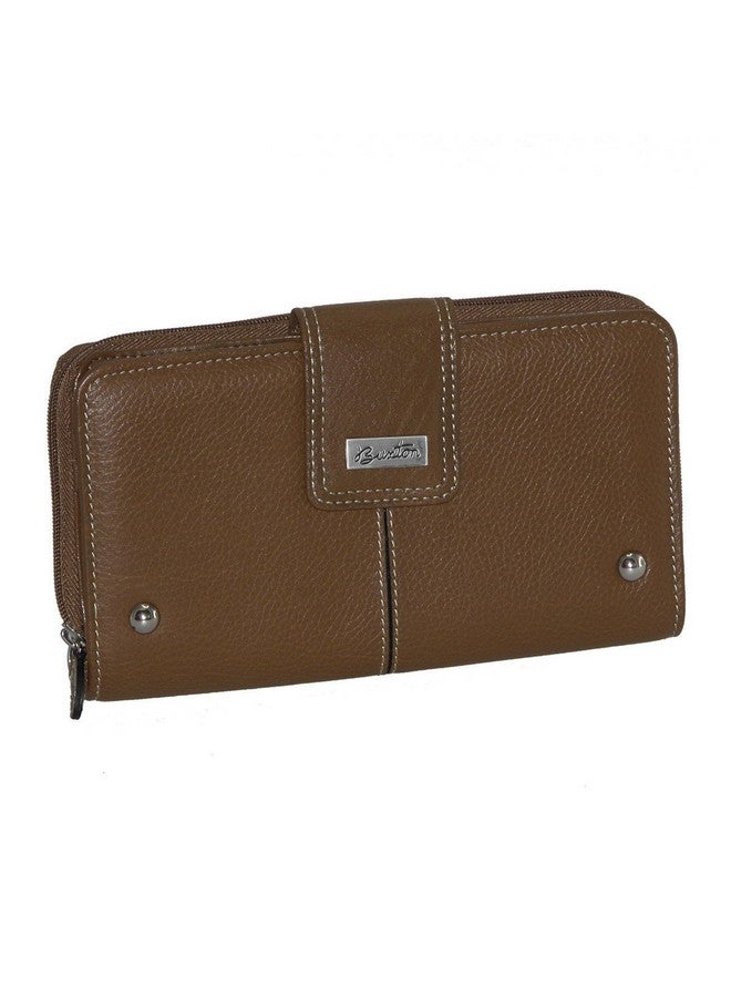 Buxton Women'S Westcott Organizer Clutch, Tan, One Size