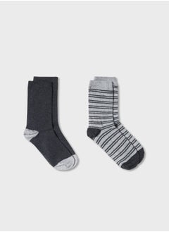 Kids 2 Pack Assorted Crew Socks