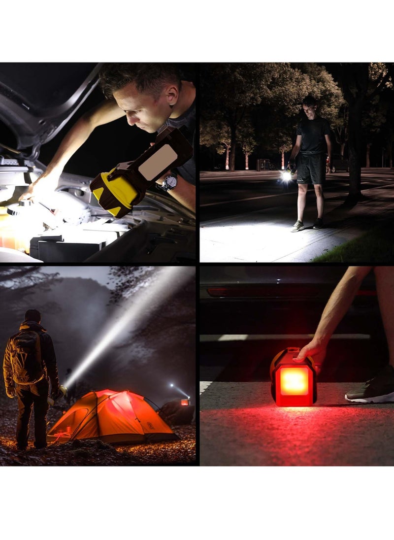 SYOSI - Rechargeable LED Camping Lantern, 1500LM, 8 Light Modes, 4800mAh Spotlight Flashlight with 90° Rotate Head, Handheld Lantern Flashlight for Hurricane Emergency, Hiking (With USB cable) - Image 1
