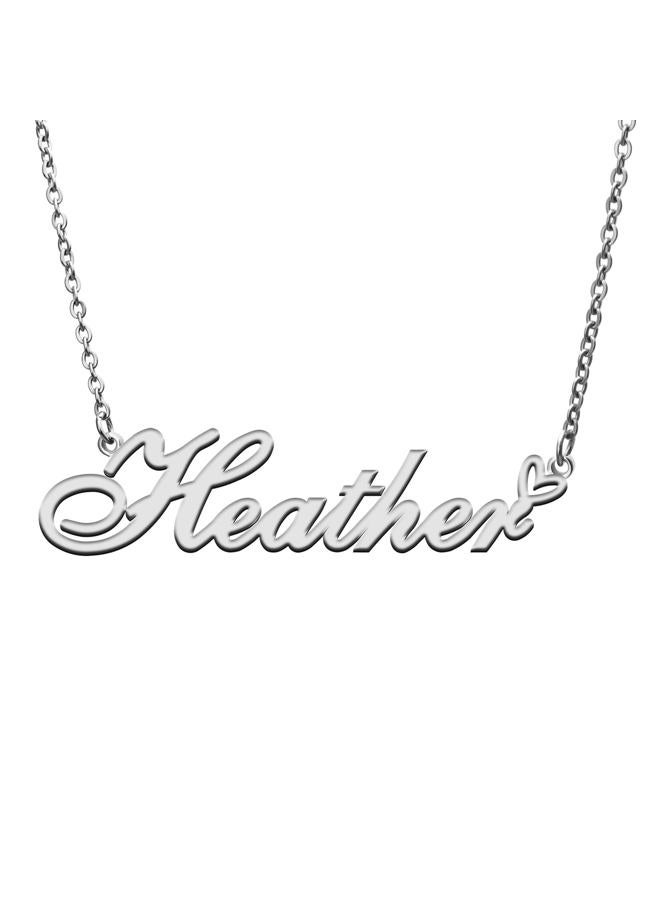 RONKAH Custom Personalized Name Necklace with Heart Customized Name Necklace for Women Personal Fashion Necklace Best Gift for Girl Mother Daughter Friendship Christmas Birthday, Metal, stainless - Image 1