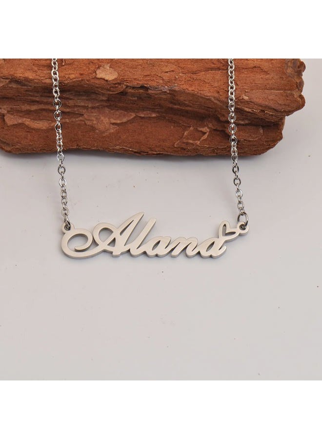 RONKAH Custom Personalized Name Necklace with Heart Customized Name Necklace for Women Personal Fashion Necklace Best Gift for Girl Mother Daughter Friendship Christmas Birthday, Metal, stainless - Image 3