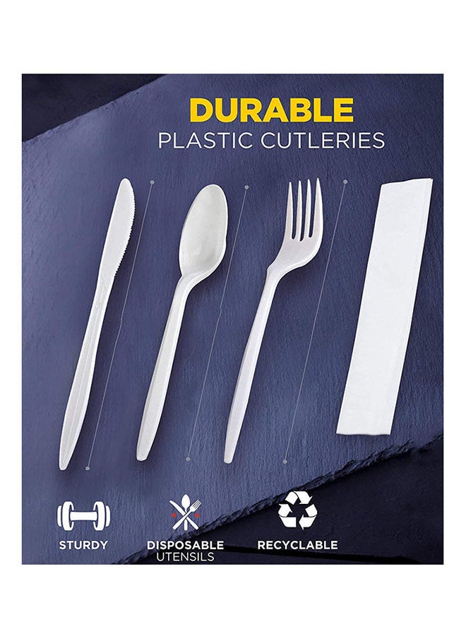 [50 Pack] White Plastic Cutlery Set with Napkin - Knife Fork Spoon Napkin Set -Disposable Cutlery Set - pzsku/ZCFC31524211ACD7830FDZ/45/_/1646473915/9110accd-6bce-43aa-9cde-1f23ff388c1b