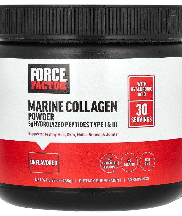 Force Factor Marine Collagen Powder Unflavored 5.93 oz (168 g)