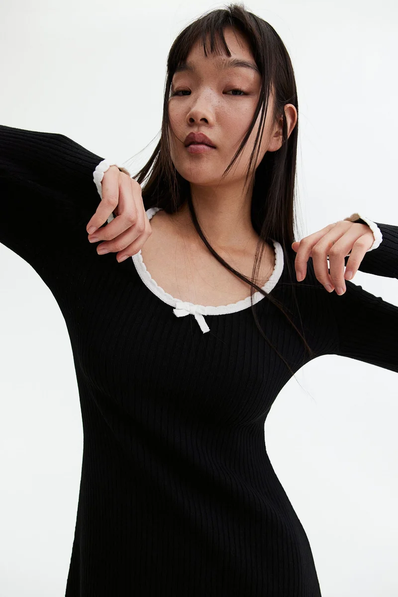 H&M Rib-Knit Bodycon Dress