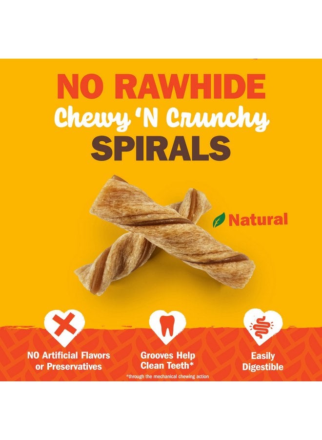 كاديت حلوى الكلاب Cadet Chewalicious Chewy 'N Crunchy Spiral، خالية من الجلود الخام، مكونات محدودة، تدوم طويلاً، مصنوعة من الدجاج الحقيقي، 8 قطع (عبوة من قطعة واحدة) - Image 2
