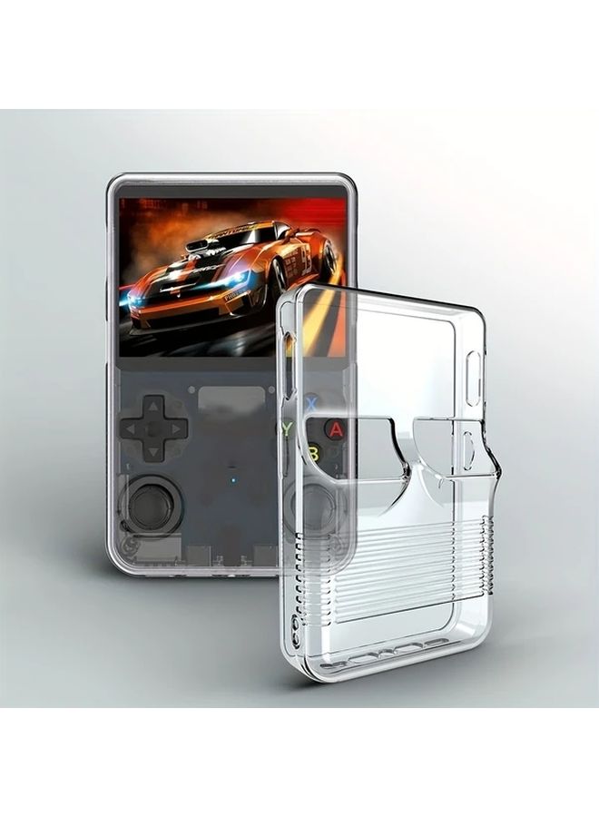 غلاف حماية TPU أسود شفاف مع حبل للتعليق لجهاز ألعاب R36S - ناعم ومقاوم للصدمات والخدوش - Image 1