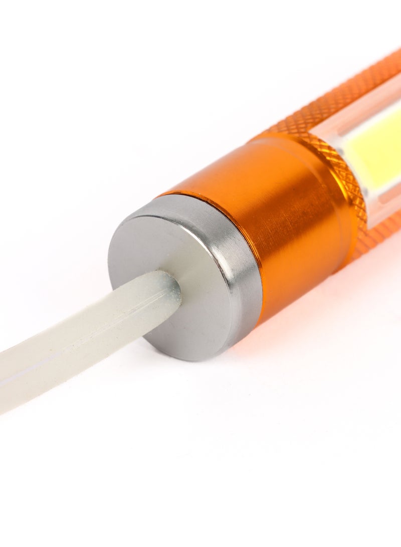 LUSTER 3pc Small flashlight with silicone hook orange - Image 5