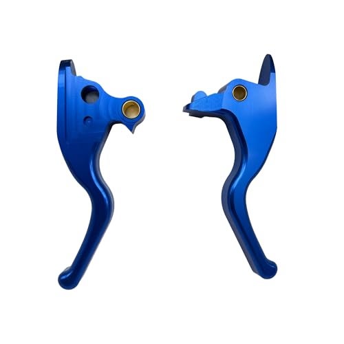 COKTNNI Motorcycle 3 Finger Clutch Brake Lever CNC Short Hand Clutch Brake Lever Fit for 20152024 Harley Low RiderS Softail Sport Glide Street Bob Blue - Image 3