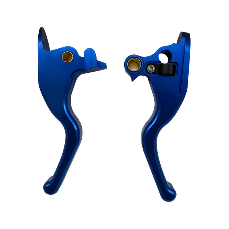 COKTNNI Motorcycle 3 Finger Clutch Brake Lever CNC Short Hand Clutch Brake Lever Fit for 20152024 Harley Low RiderS Softail Sport Glide Street Bob Blue - Image 2