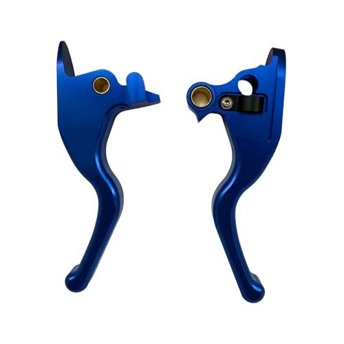 COKTNNI Motorcycle 3 Finger Clutch Brake Lever CNC Short Hand Clutch Brake Lever Fit for 20152024 Harley Low RiderS Softail Sport Glide Street Bob Blue - Image 1