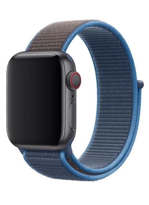 Apple Watch 42mm 44mm 45mm Nylon Sport Loop Band Compatible with iWatch Series 7/SE/6/5/4/3/2/1 Surf Blue