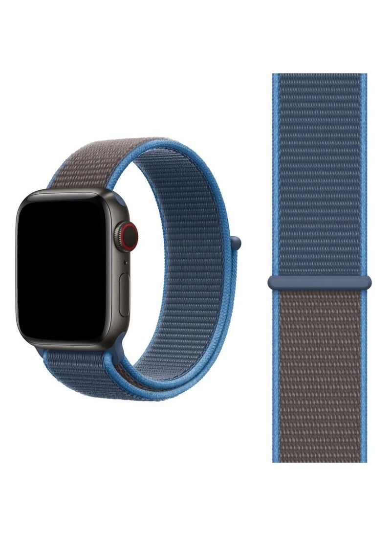 CATANES - Apple Watch 42mm 44mm 45mm Nylon Sport Loop Band Compatible with iWatch Series 7/SE/6/5/4/3/2/1 Surf Blue - Image 1