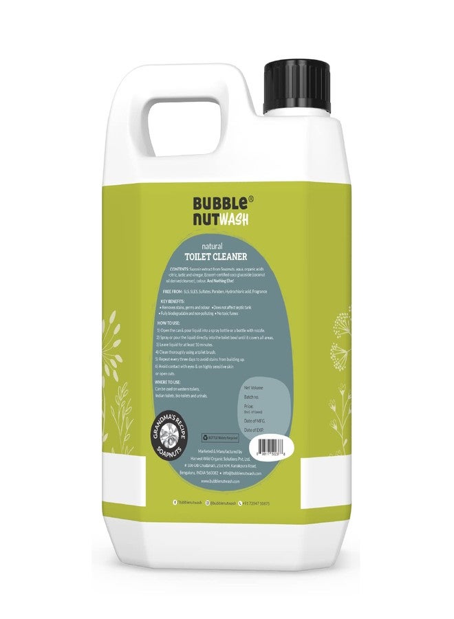 بابل نات ووش سائل تنظيف المرحاض BubbleNut Wash - طبيعي، عضوي، آمن على أنظمة الصرف الصحي، خالٍ من الأبخرة، قابل للتحلل الحيوي، مزيل للترسبات الكلسية والبقع الصفراء من الماء العسر، للاستخدام المنزلي والمكتبي، مزيل للترسبات الكلسية لأرضيات الحمامات (2.5 لتر) - Image 2