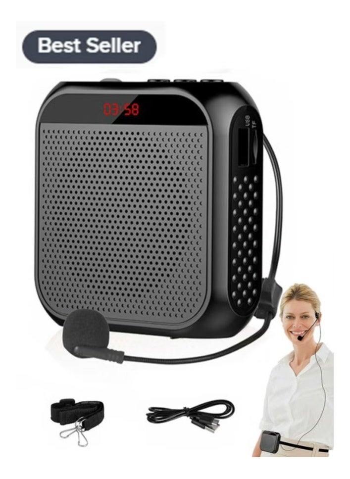 Generic 3.5mm Wired Microphone Headphone Voice Amplifier 2200mAh Rechargeable Multifunctional Noise Canceling Speaker Support U Disk and TF Card  - Image 1