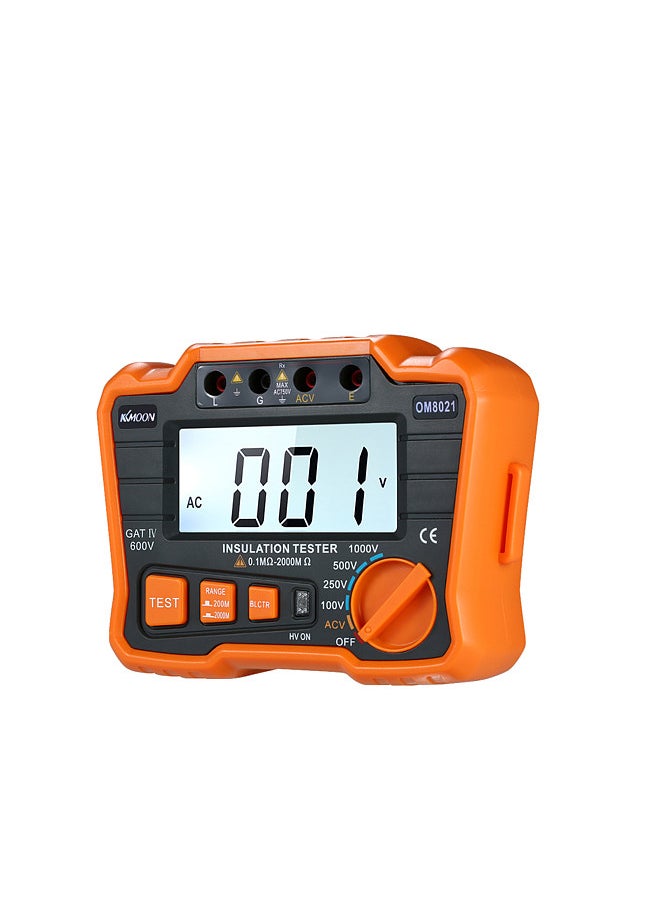 Generic - KKmoon Insulation Resistance Tester DCV ACV Meter 1000V Ground Megger Megohmmeter MegOhm Voltmeter w/LCD Backlight Display - Image 1