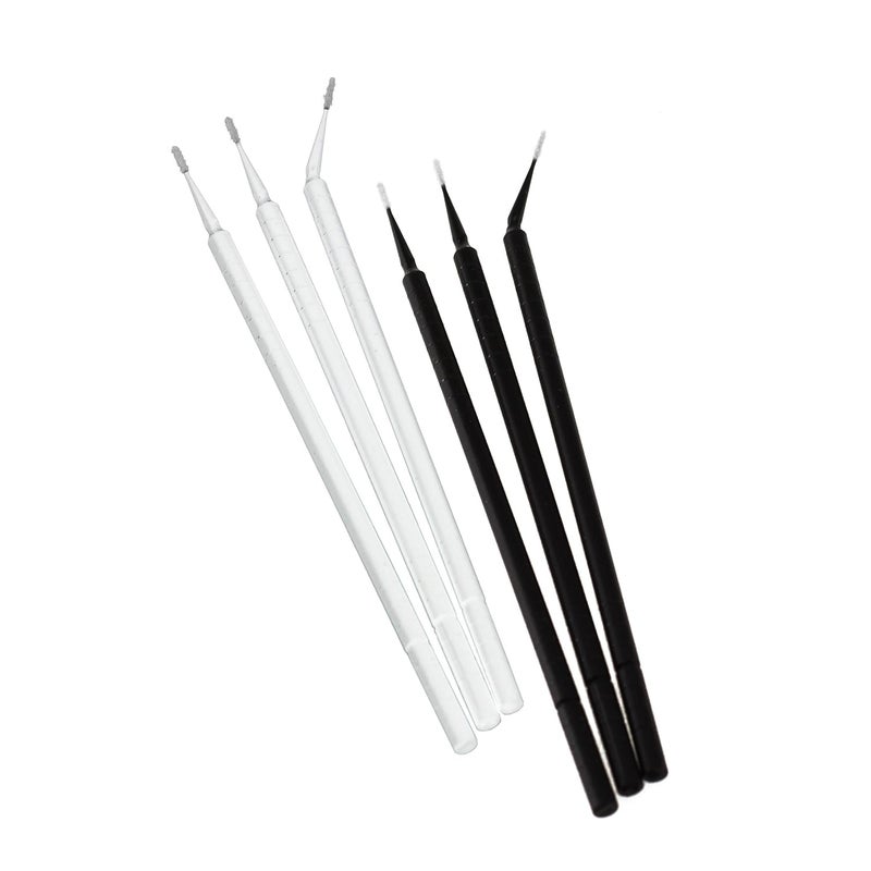 BE501T Micro-Applicators, Cylinder Tip, Disposable, Black & White (Pack of 400)