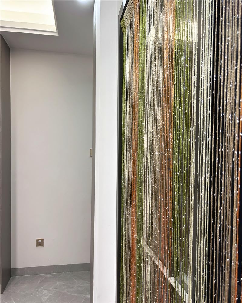 ave split Decorative Door String Curtain Wall Panel Fringe Window Room Divider Blind Divider Tassel Screen Home 100cm*200cm (#018309) - Image 4
