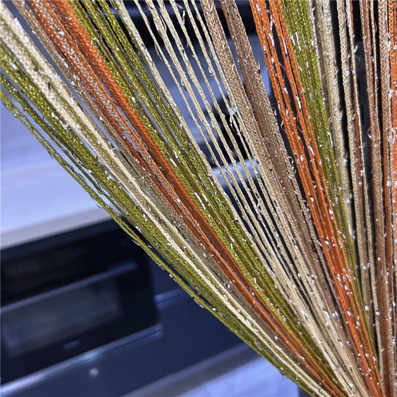 ave split Decorative Door String Curtain Wall Panel Fringe Window Room Divider Blind Divider Tassel Screen Home 100cm*200cm (#018309) - Image 1
