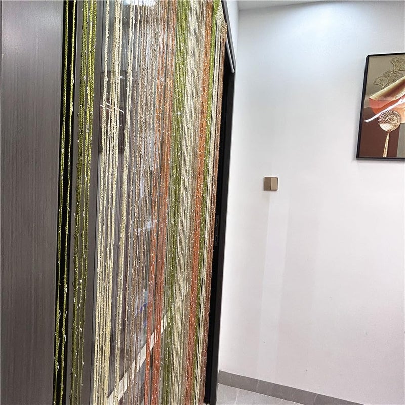 ave split Decorative Door String Curtain Wall Panel Fringe Window Room Divider Blind Divider Tassel Screen Home 100cm*200cm (#018309) - Image 5