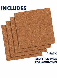 KASTWAVE Self Adhesive Bulletin Boards 4Pcs 30cm Square Self Adhesive Felt Board Tiles with Push Pins Square Bulletin Board for Walls Felt Cork Pin Board for Pictures Photos Memos  - Image 5