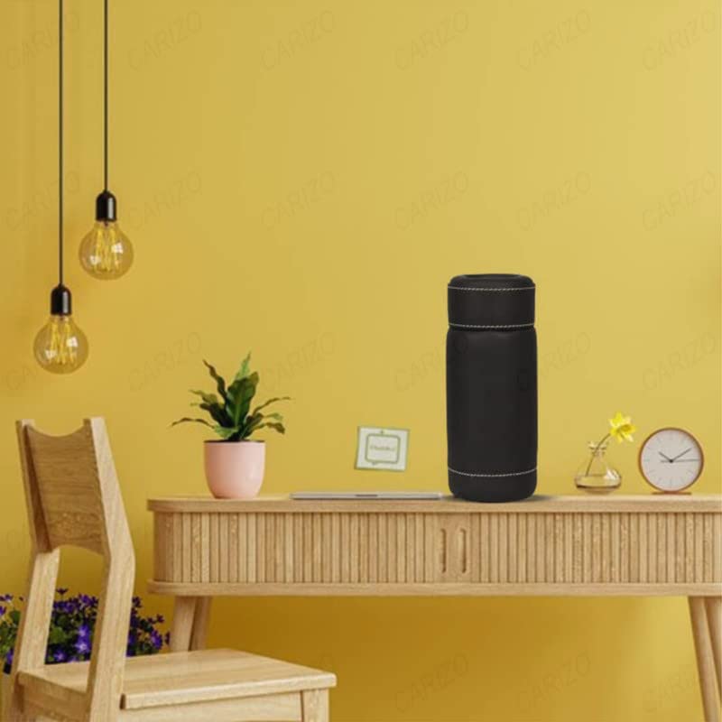 CARIZO Car Cup Tissues Holder, Sleek Leather Organizer with 50 Pull Sheets, Black Car Napkin Storage Box Compatible with Datsun Go (Type-I) 2014-2018 - Image 4