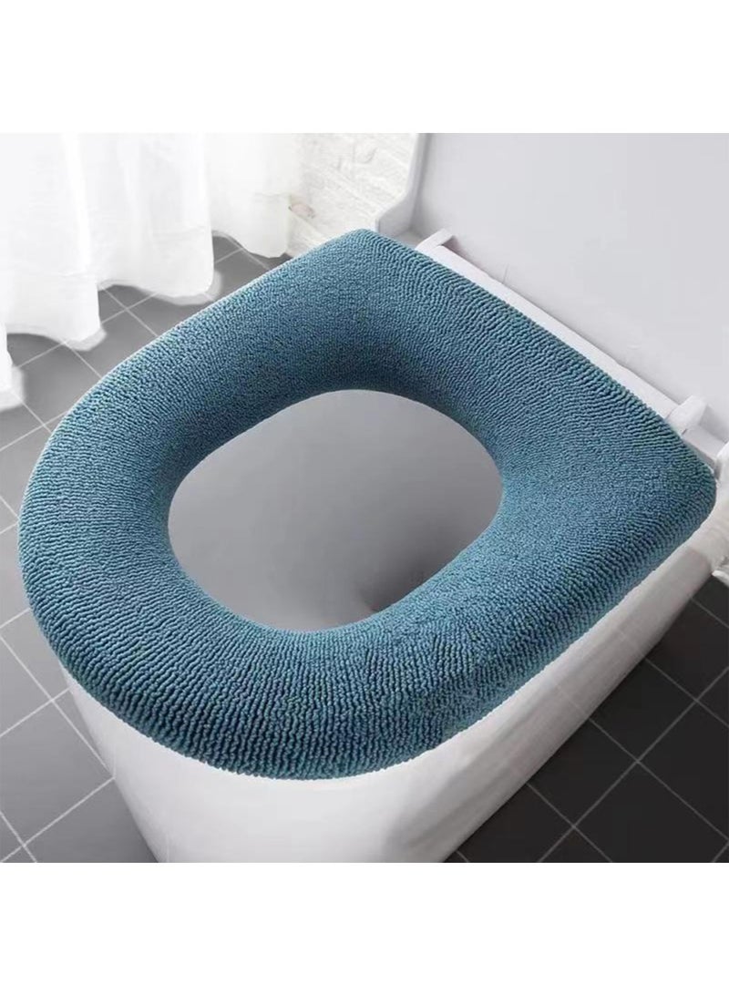 Toilet Seat Cover, 1 Pieces Washable Home Bathroom Toilet Cover Pads Toilet Seat Cushion Toilet Accessories Washable Toilet Seat Covers - Image 1