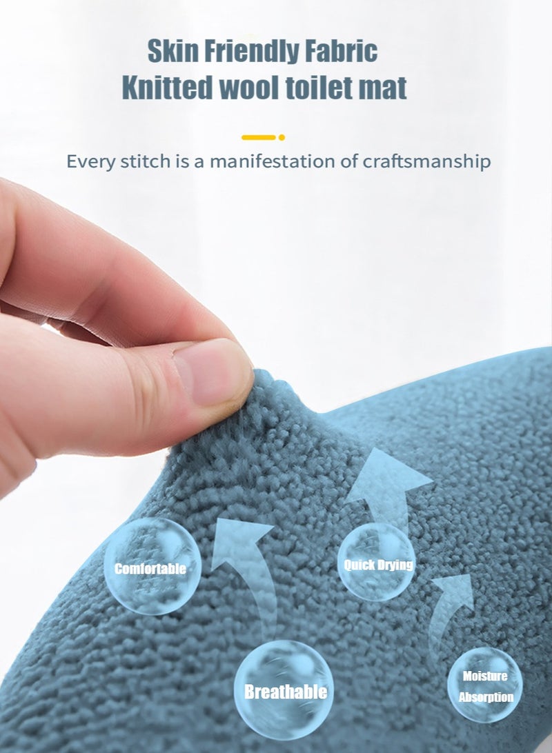 Toilet Seat Cover, 1 Pieces Washable Home Bathroom Toilet Cover Pads Toilet Seat Cushion Toilet Accessories Washable Toilet Seat Covers - Image 4