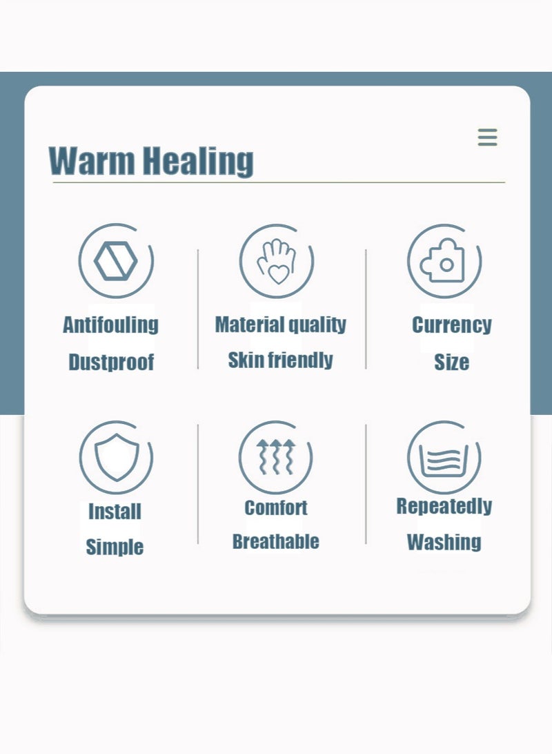 Toilet Seat Cover, 1 Pieces Washable Home Bathroom Toilet Cover Pads Toilet Seat Cushion Toilet Accessories Washable Toilet Seat Covers - Image 2