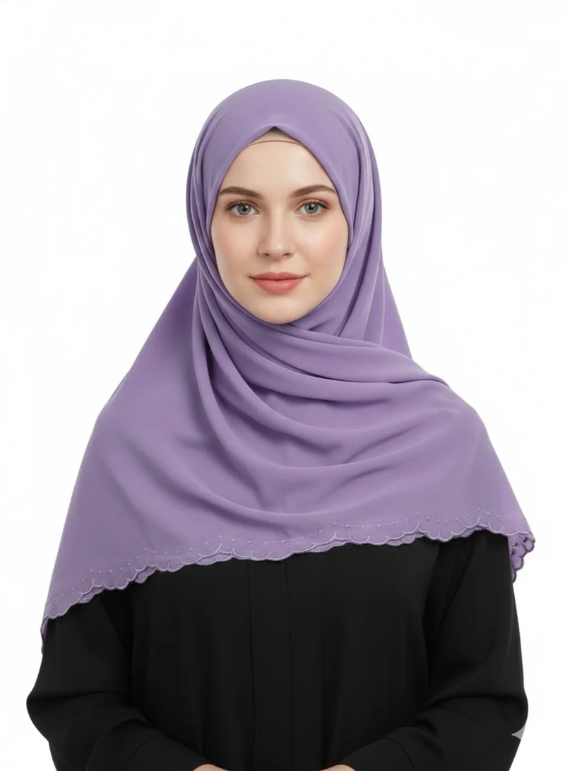 D'Daniela D' Daniela - Stacy Chiffon Scarf Muslim Shawl - Purple