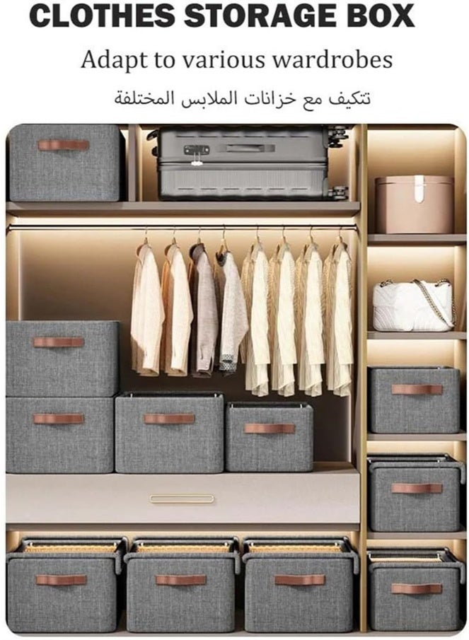 HOMESTAR 3 Pieces Cloth Storage Box, Foldable Closet Drawer Box with Transparent Cover and Handle, Drawer Organizers for Clothes, Jeans, T-Shirt - Image 2