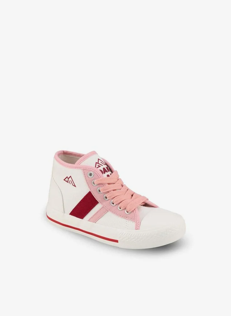 Oaklan By Shoexpress Girls Striped Lace-Up Ankle Sneakers