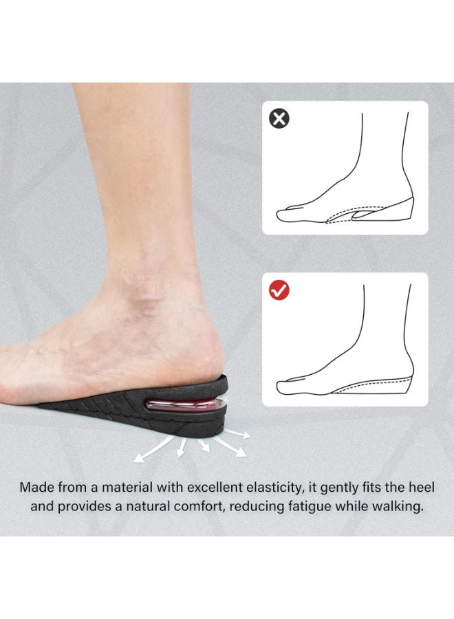 مايل ميلو ‌نعال داخلية ثلاثية الطبقات لزيادة الطول للجنسين - وسادات رفع كعب هوائية (7 سم / 2.76 بوصة) للرجال والنساء‌ - Image 5