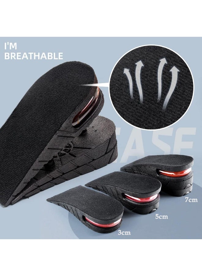 مايل ميلو ‌نعال داخلية ثلاثية الطبقات لزيادة الطول للجنسين - وسادات رفع كعب هوائية (7 سم / 2.76 بوصة) للرجال والنساء‌ - Image 2