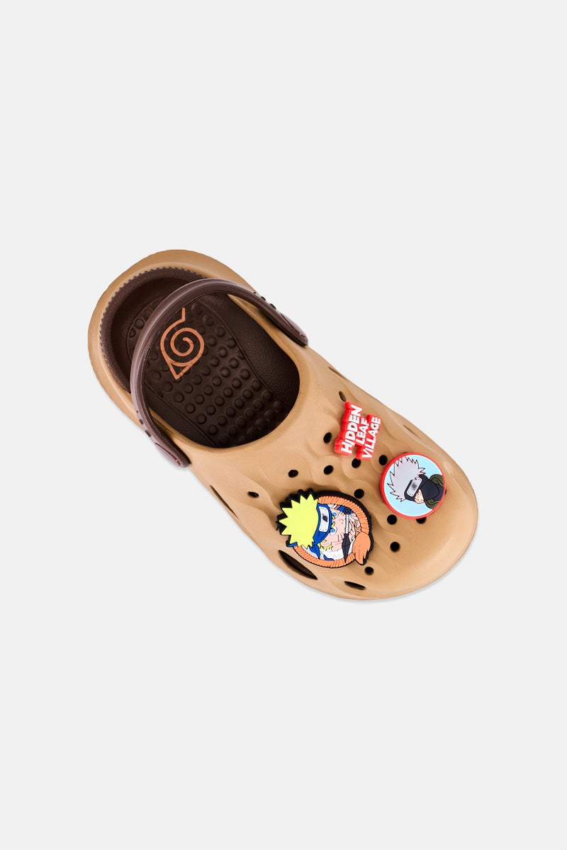 Naruto أحذية كروكس للأطفال الأولاد، بني - Image 4