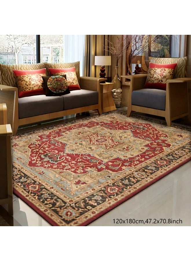 1pc Retro Persian Carpet – Bohemian Ethnic Style Area Rug, Water Absorbent, Non-Shedding, Perfect for Living Room, Bedroom, Homestay & Hotel Decor - Image 5