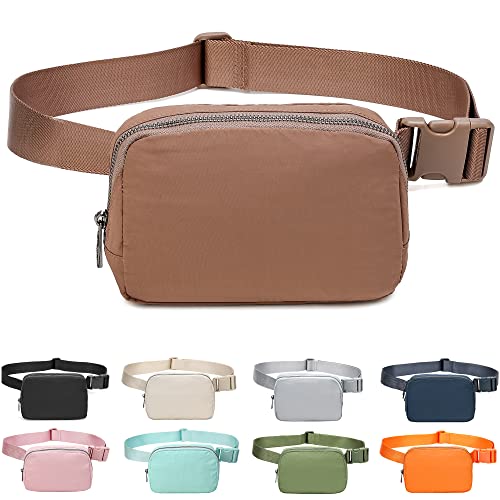 MEISEE Fanny Belt Bag Waist Pack Crossbody Bags Bum Bag for Running Hiking Travel Workout Adjustable Strap for Women-brown - Image 1