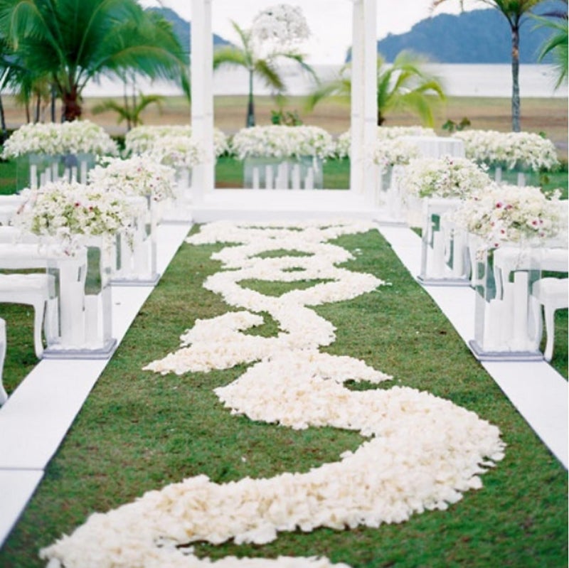 CODE FLORIST 2200 PCS Silk Flower Rose Petals for Wedding Decorations (Ivory) - Image 5