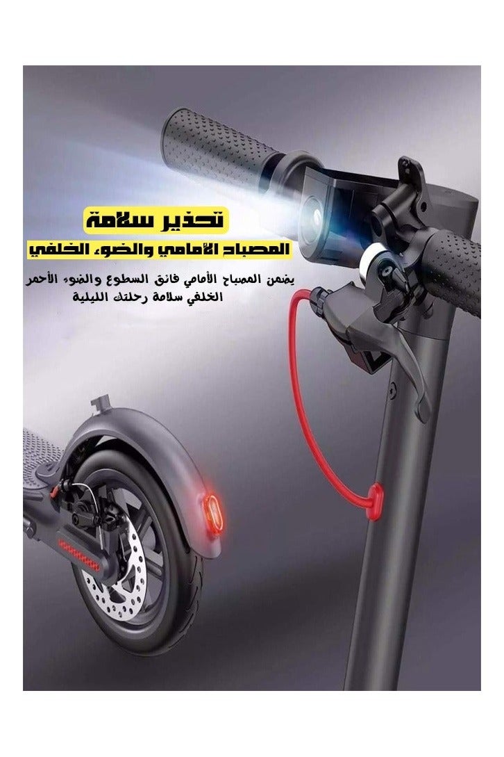 Egg Electric scooter with aluminum alloy body, foldable two-wheel vehicle, lightweight and portable, equipped with an eco-friendly lithium battery with fast charging, and a dual braking system. Perfect for commuting without compromise, with a top speed of 30 km/h. App control allows convenient operation via Bluetooth and LED console, 25 cm durable pneumatic tires, 350W maximum power, and a maximum load capacity of 120 kg. - Image 3