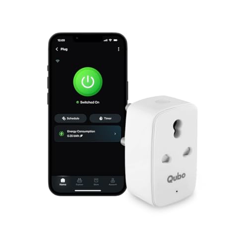 Qubo 16A Wi-Fi + Bluetooth Smart Plug | Energy Monitoring | Ideal for Heavy Appliances Like ACs, Geysers & Water Pumps | Voice Control with Alexa & Google Assistant | From Hero Group - Image 1