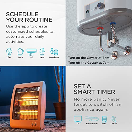Qubo 16A Wi-Fi + Bluetooth Smart Plug | Energy Monitoring | Ideal for Heavy Appliances Like ACs, Geysers & Water Pumps | Voice Control with Alexa & Google Assistant | From Hero Group - Image 3