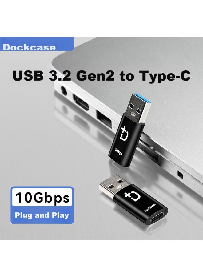 Dockcase Usb To Type-c High-speed Adapter, 10gbps Android Otg14 Converter, Compatible With Headphones, Charging Cables, Smartphones, Laptops And Desktop Computers - Image 1