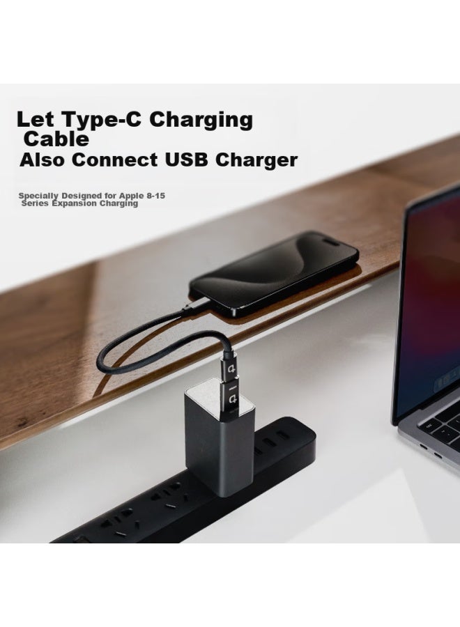 Dockcase Usb To Type-c High-speed Adapter, 10gbps Android Otg14 Converter, Compatible With Headphones, Charging Cables, Smartphones, Laptops And Desktop Computers - Image 2
