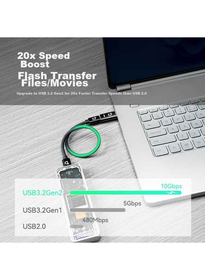 Dockcase Usb To Type-c High-speed Adapter, 10gbps Android Otg14 Converter, Compatible With Headphones, Charging Cables, Smartphones, Laptops And Desktop Computers - Image 3