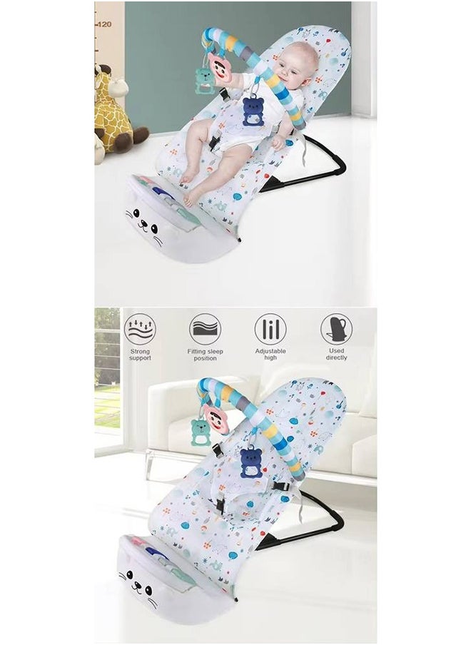 BABYCARA Baby Rocking Chair with Piano Pedal Comfort And Fun, White  - Image 5