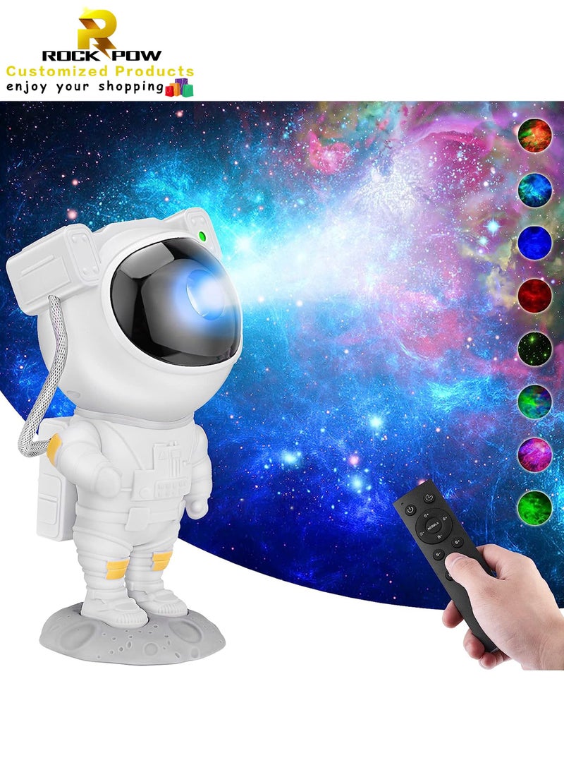 Star Projector Night Lights Kids Room Decor Aesthetic Astronaut Nebula Galaxy Projector Night Light Remote Control Timing and 360°Rotation Magnetic Head Lights for Bedroom Gaming Room Decor - Image 1