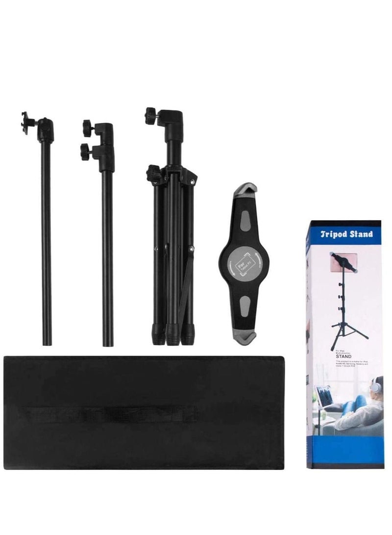 IPad and Mobile Phone Tripod Stand,Height Adjustable 20 to 60 Inch with 360 Degree Rotating Tablet Holder for iPad Air,iPad Pro and More 9.5 to 14.5 Inch Tablets, Coming with Carrying Bag - Image 5