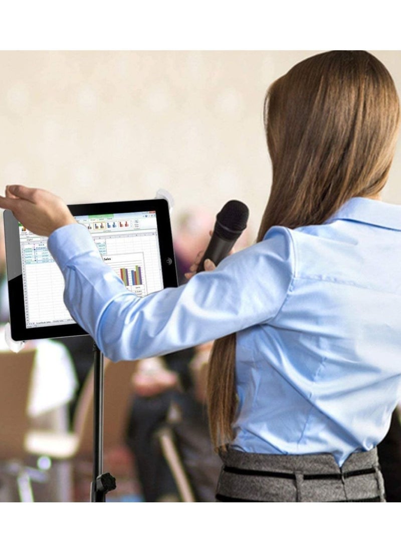 IPad and Mobile Phone Tripod Stand,Height Adjustable 20 to 60 Inch with 360 Degree Rotating Tablet Holder for iPad Air,iPad Pro and More 9.5 to 14.5 Inch Tablets, Coming with Carrying Bag - Image 4