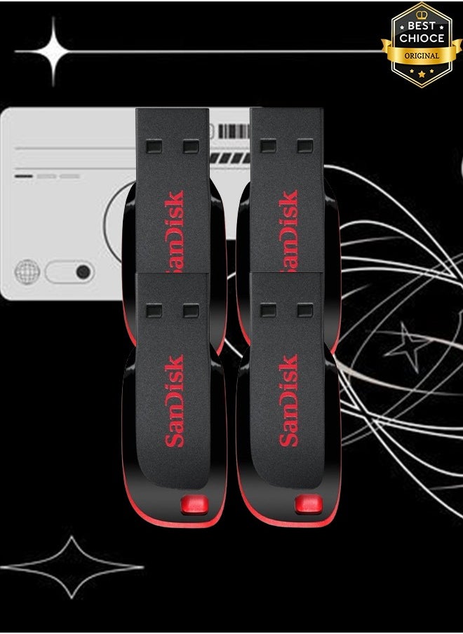 Sandisk 4 Pieces SanDisk Curzer Blade USB 2.0 Flash Drive 32GB  - Image 1