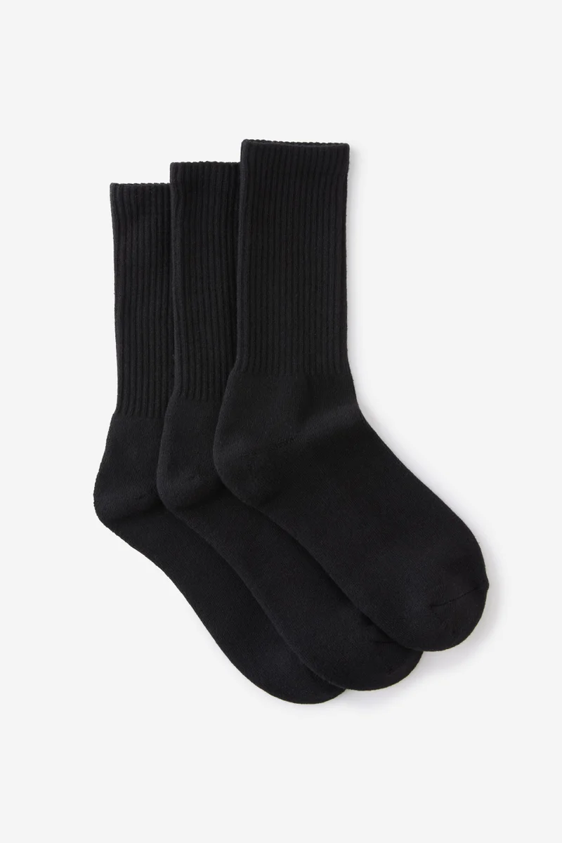 Cotton On 3 Pack Essential Crew Socks